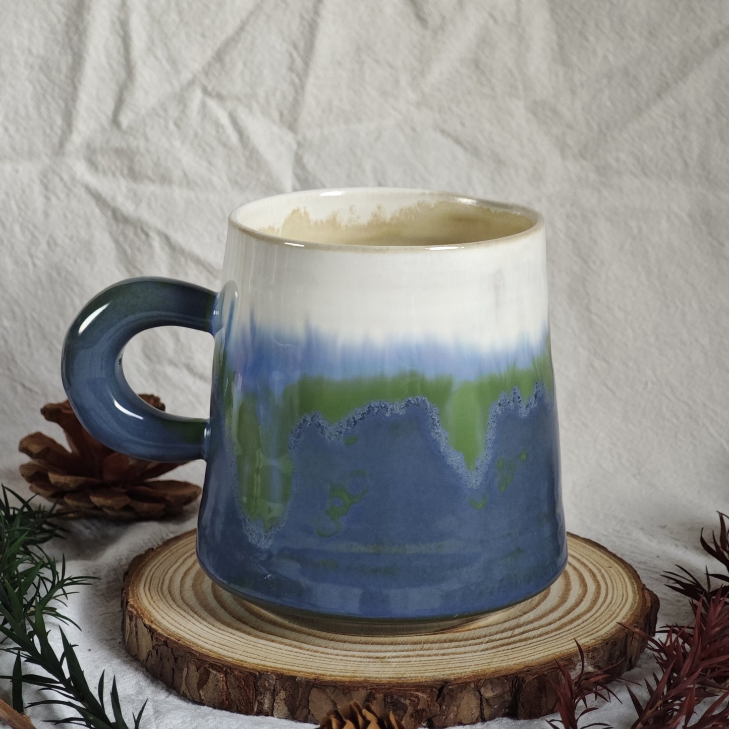 Personalized ceramic mug with hand-written message | Bamboo, Altai, Seawave