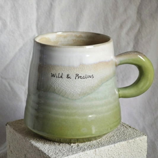 Personalized ceramic mug with hand-written message | Bamboo, Altai, Seawave