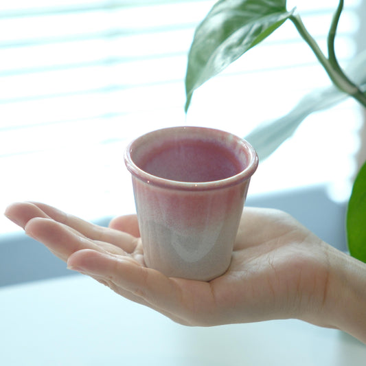 Blush Dawn Handmade Pottery, Kyoto Sakura, Ceramic Espresso Cup