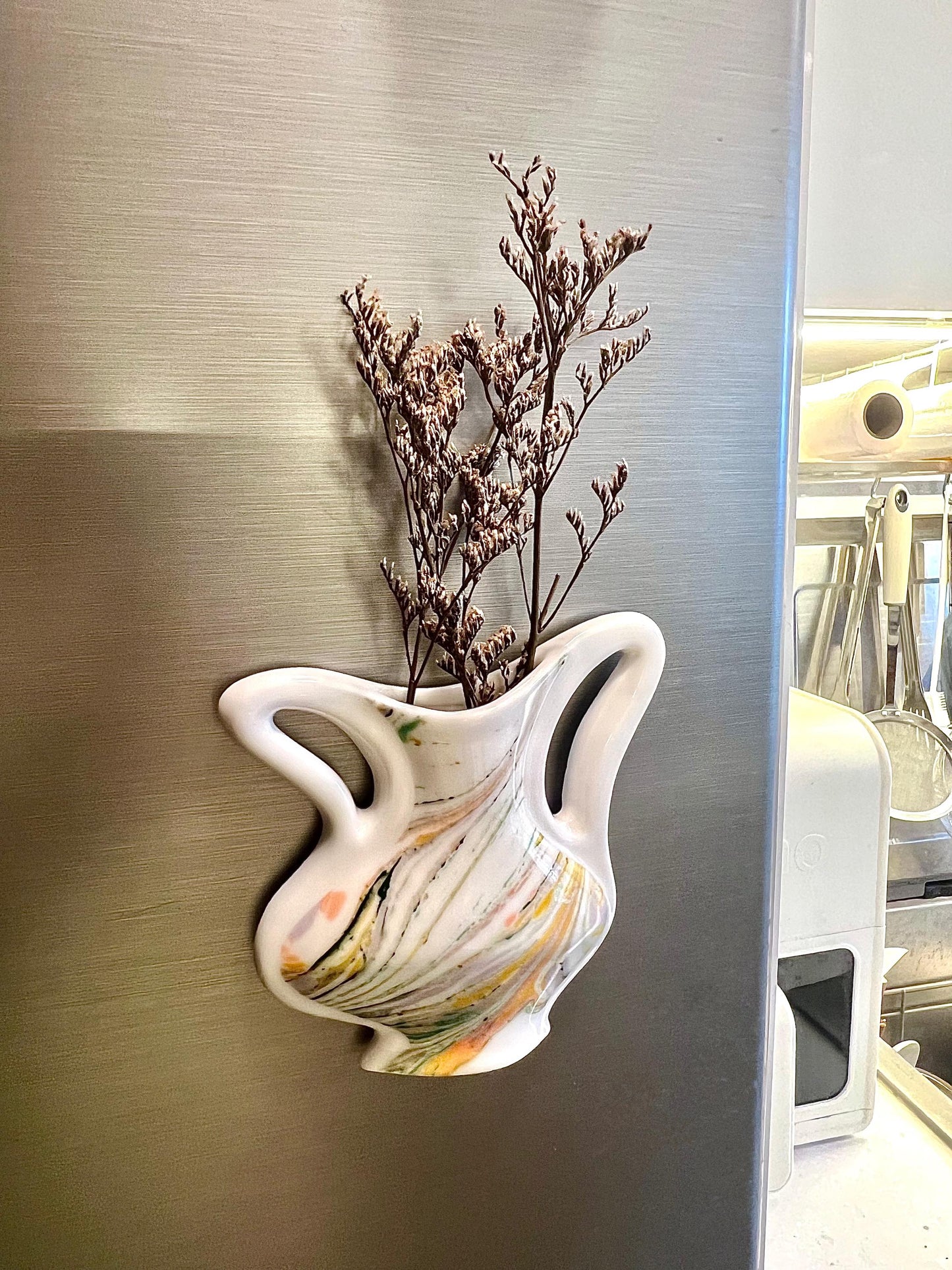 Vase on Fridge - Big Porcelain Art Vase Magnet