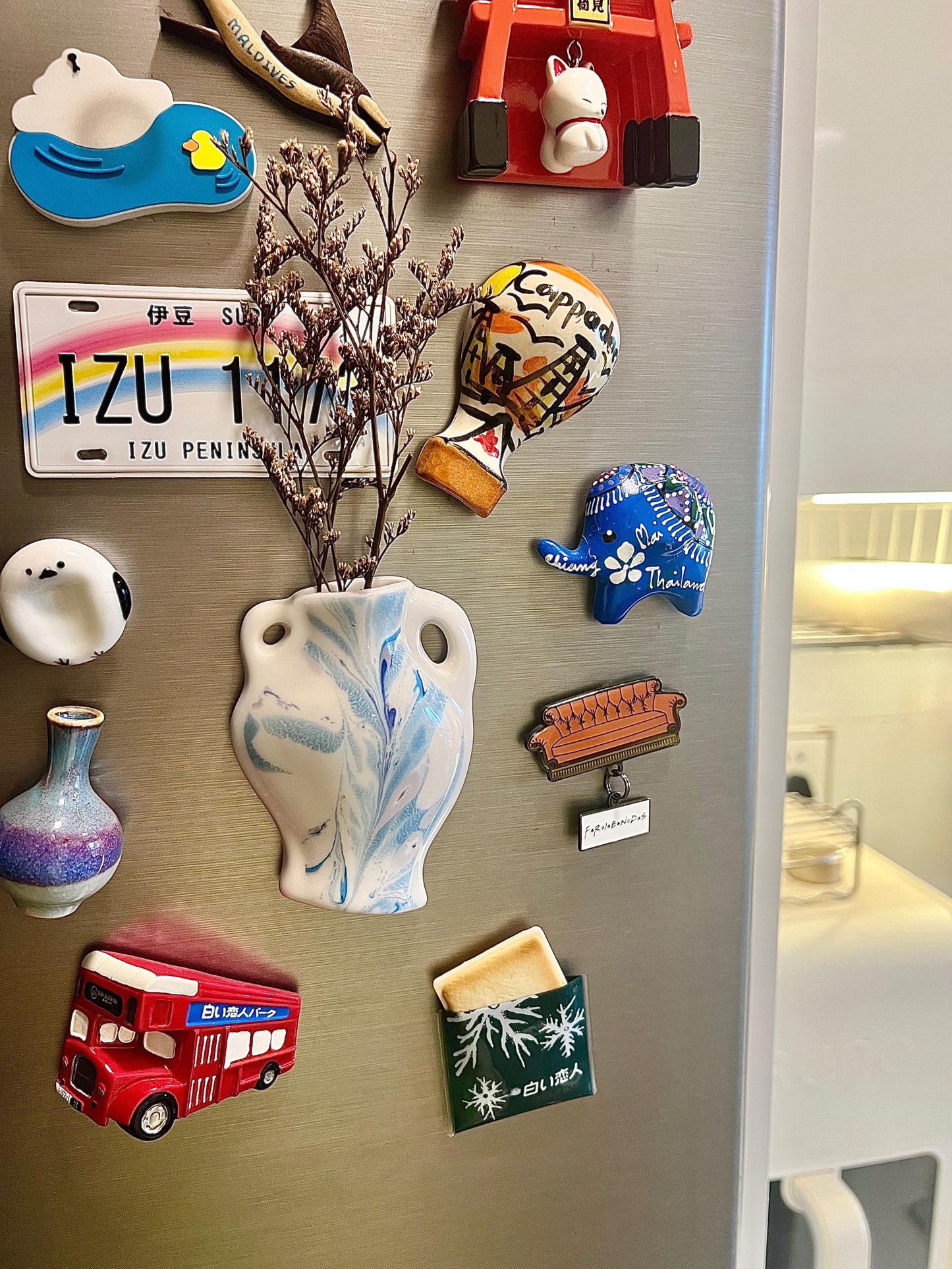 Vase on Fridge - Big Porcelain Art Vase Magnet