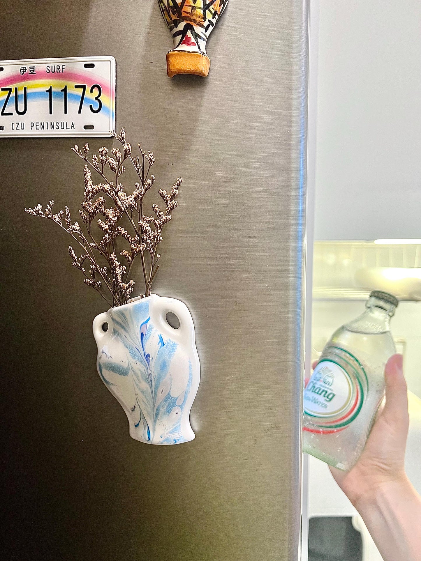 Vase on Fridge - Big Porcelain Art Vase Magnet