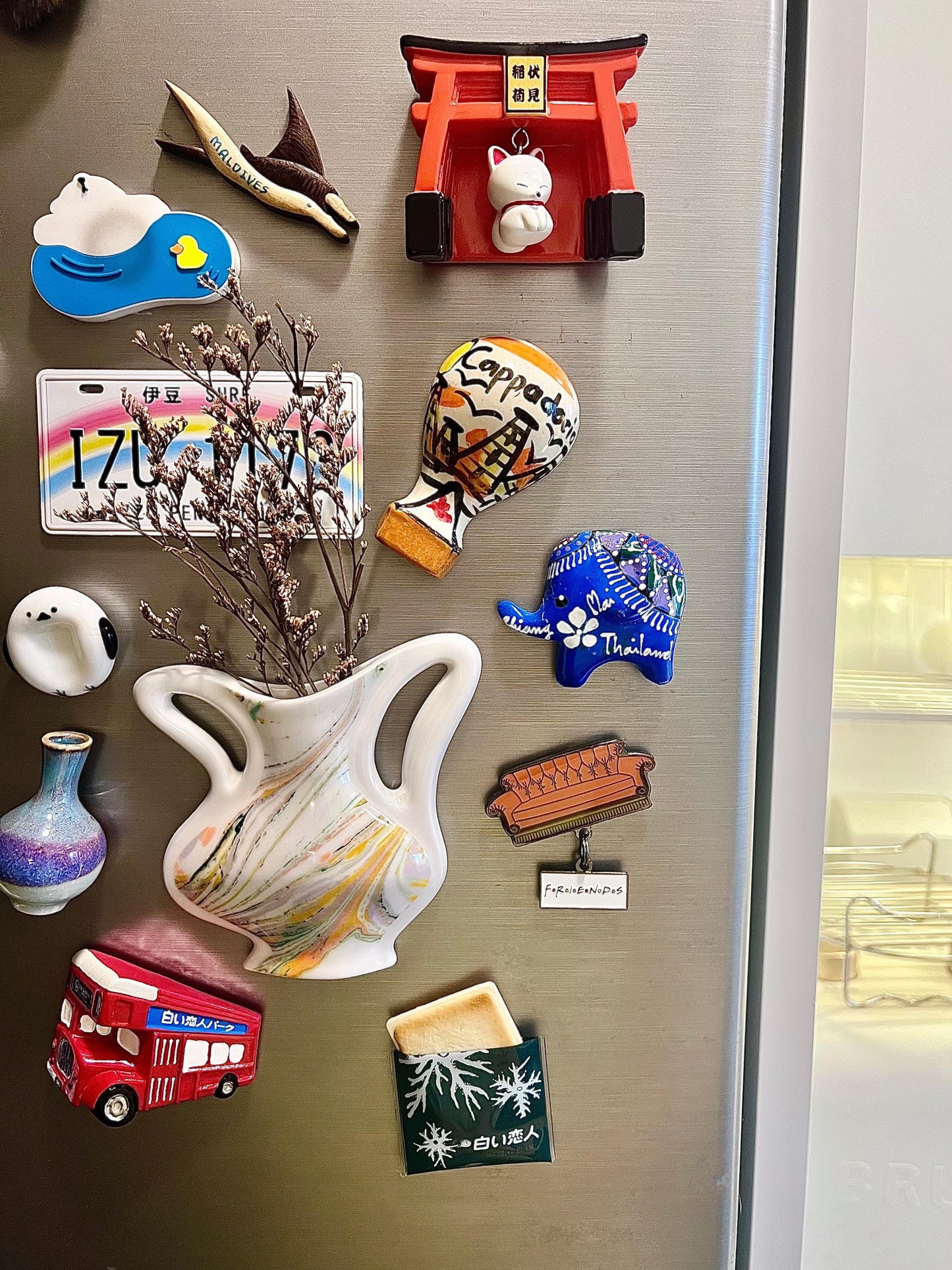 Vase on Fridge - Big Porcelain Art Vase Magnet