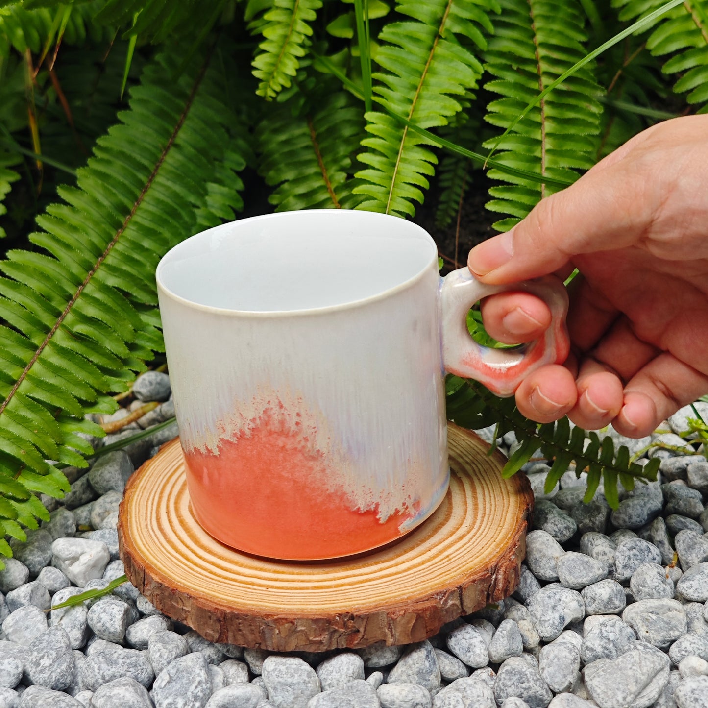 Floral-Handle Mug · Blush Sonnet