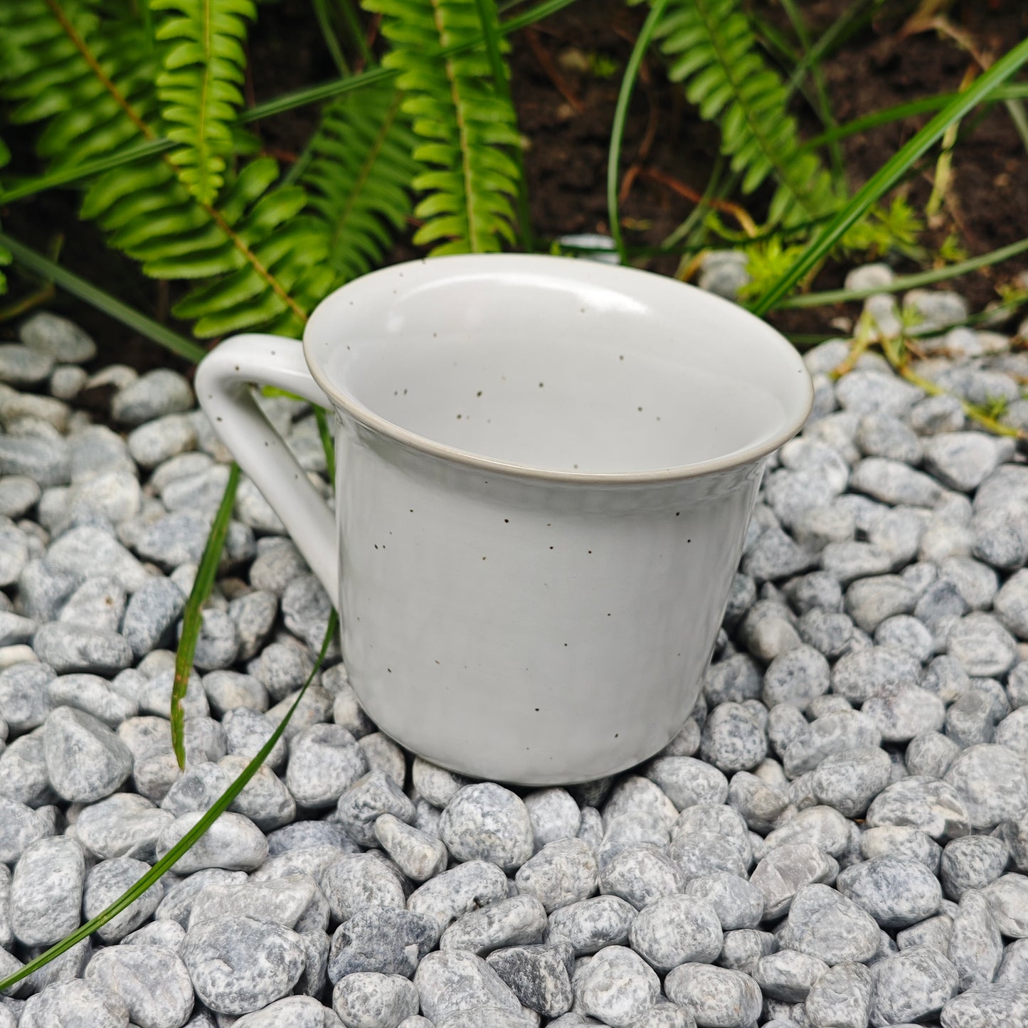 Custom Couple Mug Set, Handmade Stoneware Cups, Rustic Garden Design Mugs, Unique Gift for Two