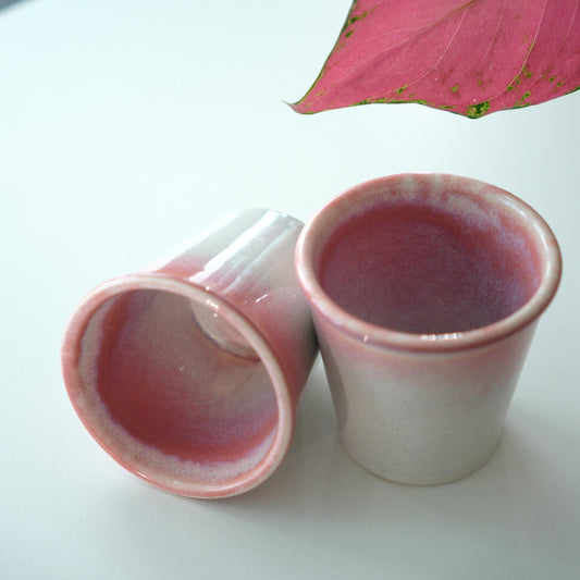 Blush Dawn Handmade Pottery, Kyoto Sakura, Ceramic Espresso Cup