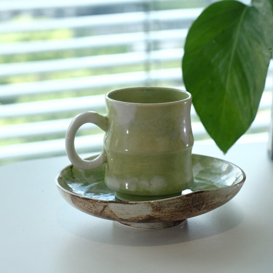 Sage Green Handmade Matcha Cup