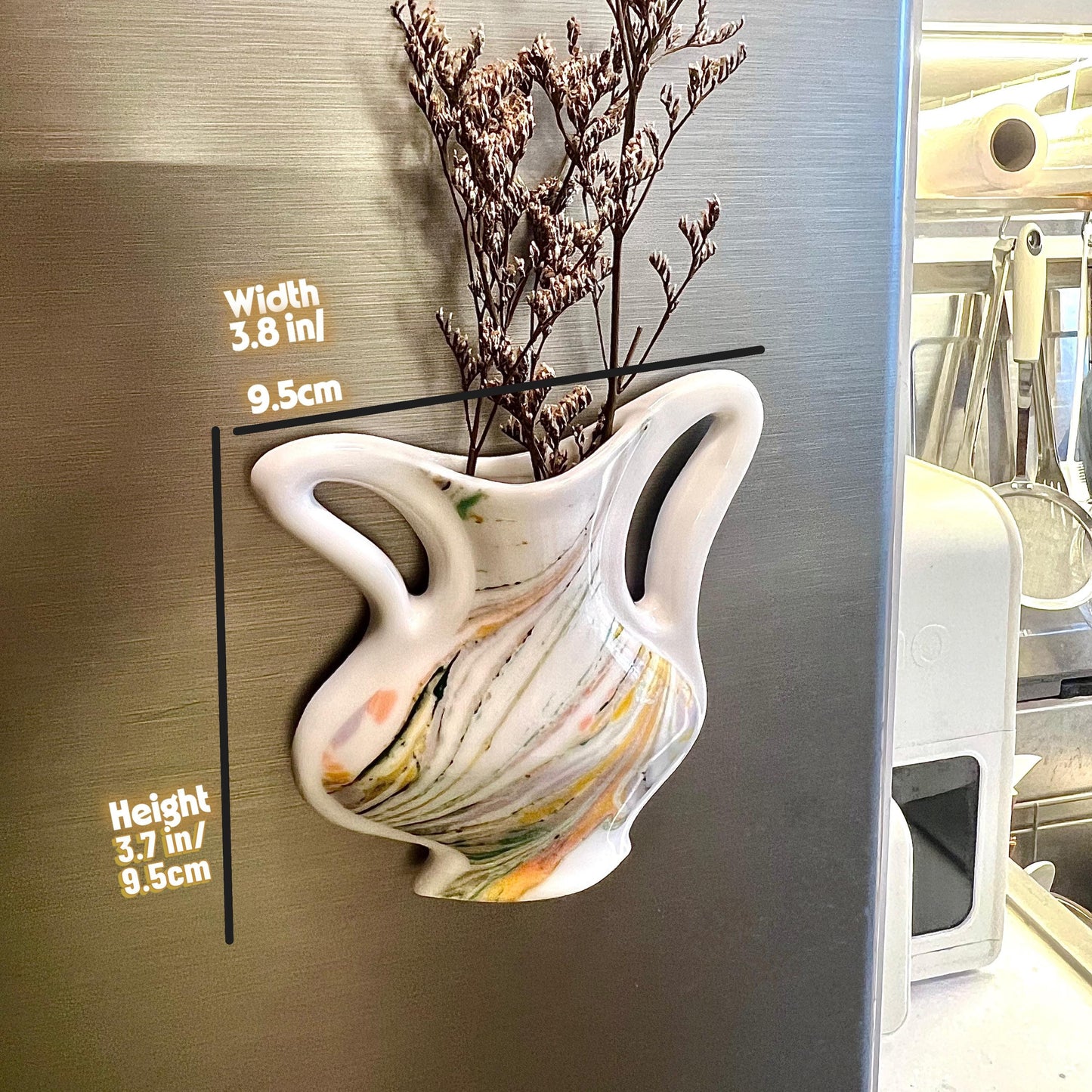 Vase on Fridge - Big Porcelain Art Vase Magnet