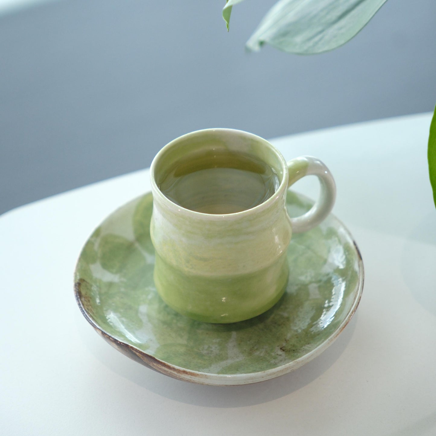 Sage Green Handmade Matcha Cup