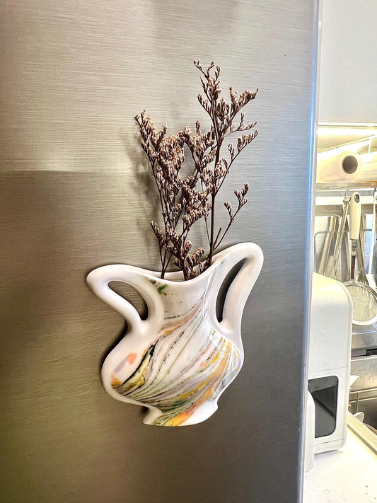 Vase on Fridge - Big Porcelain Art Vase Magnet