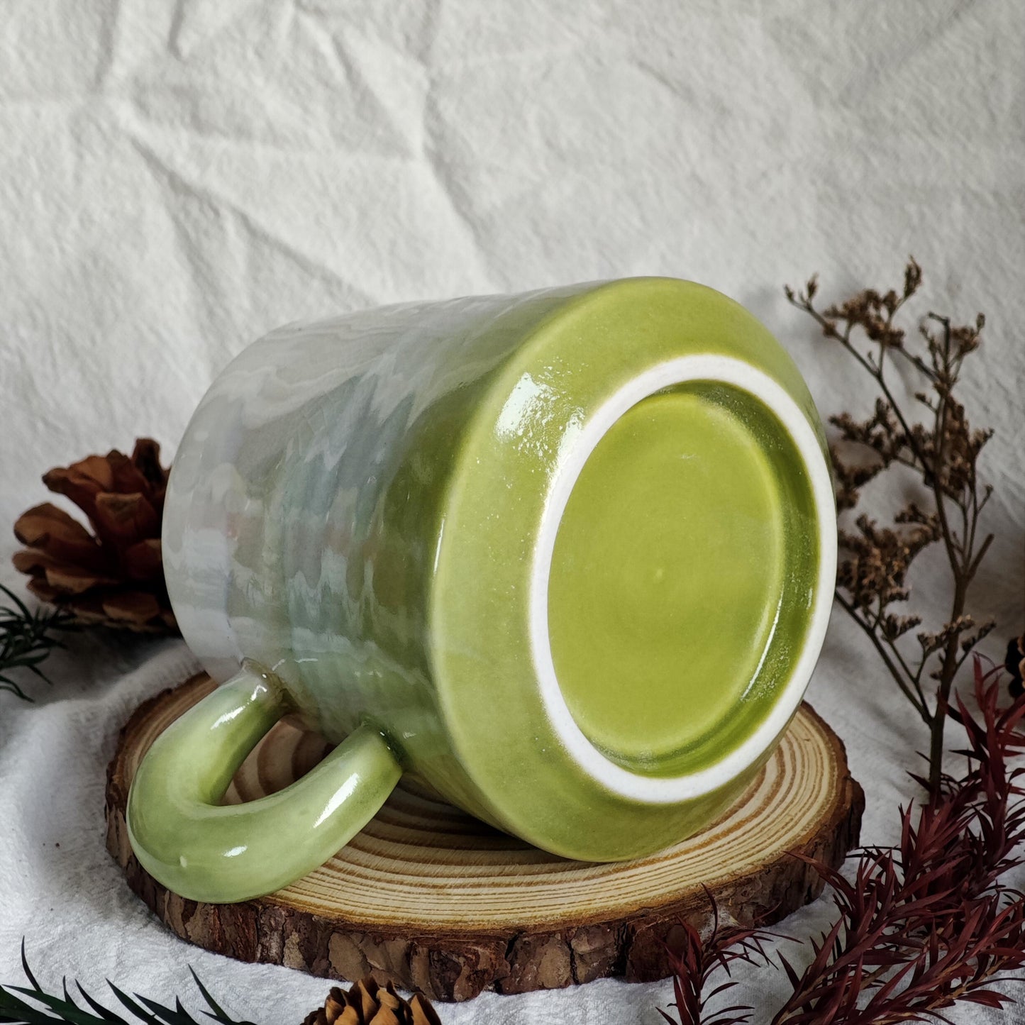 Personalized ceramic mug with hand-written message | Bamboo, Altai, Seawave