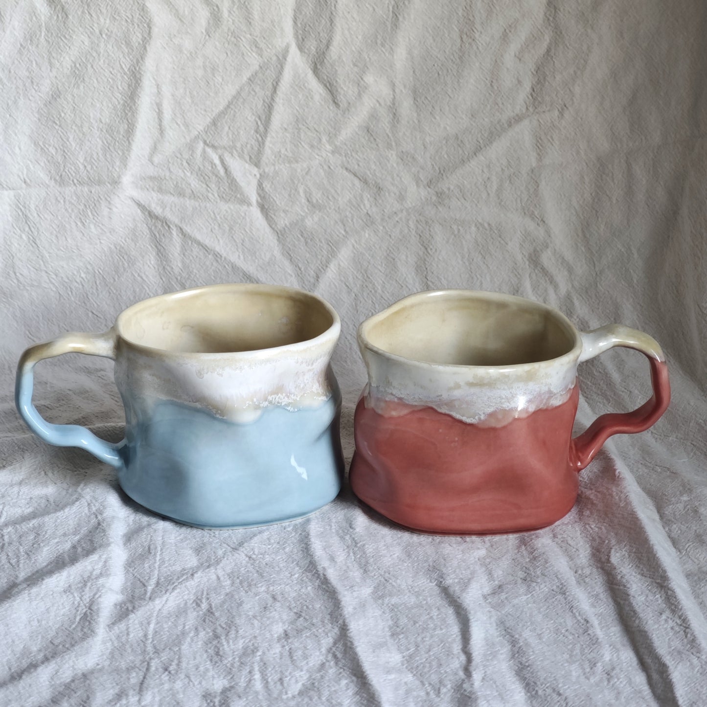 Curvy shaped coffee mugs, Friendship gift