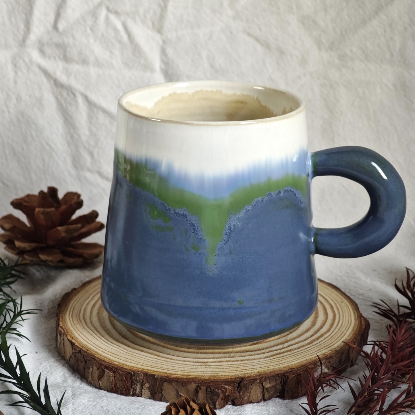 Personalized ceramic mug with hand-written message | Bamboo, Altai, Seawave