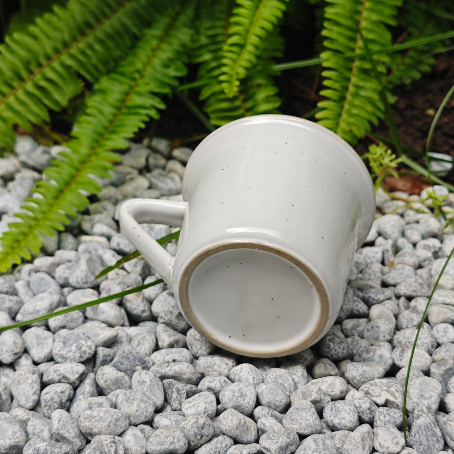 Custom Couple Mug Set, Handmade Stoneware Cups, Rustic Garden Design Mugs, Unique Gift for Two