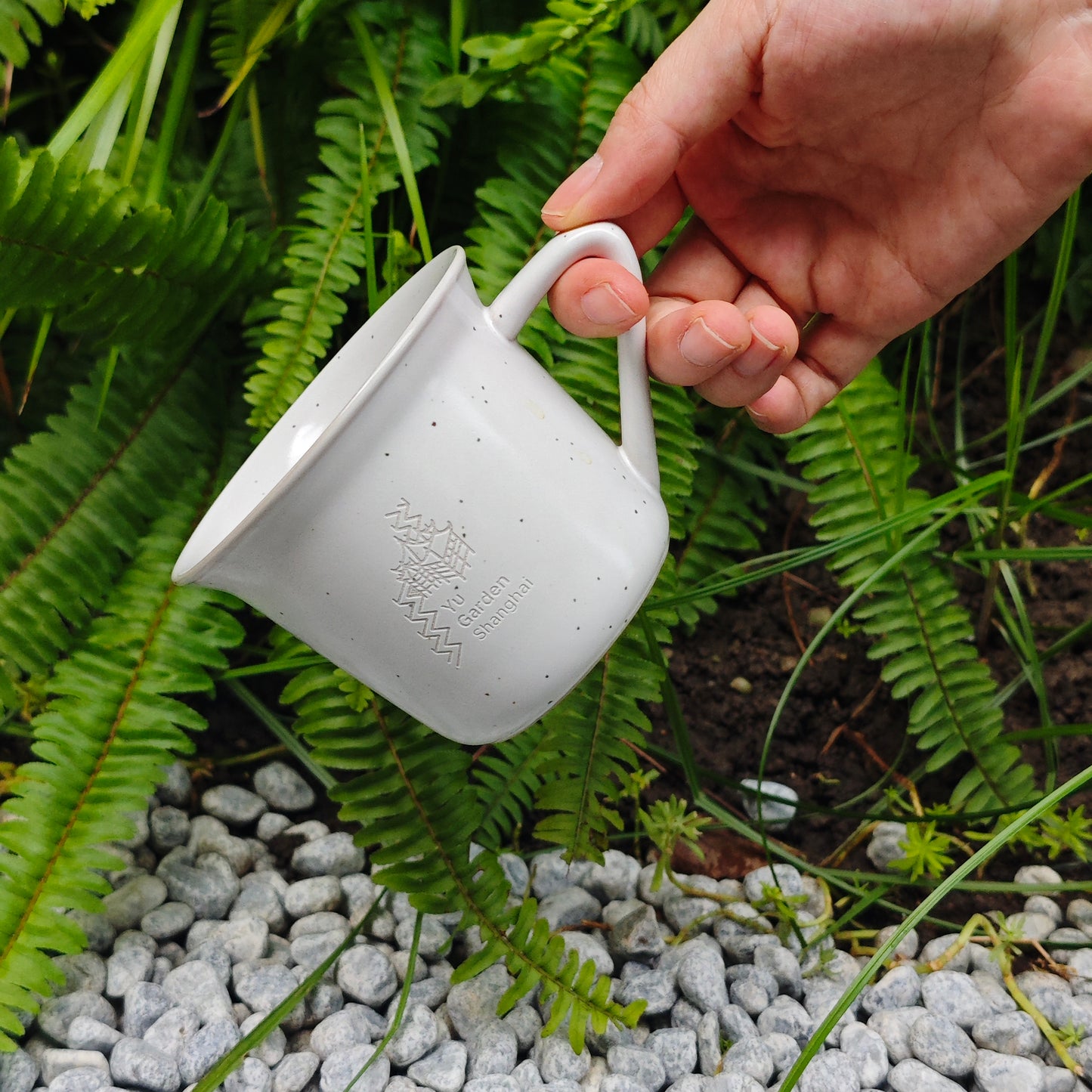 Custom Couple Mug Set, Handmade Stoneware Cups, Rustic Garden Design Mugs, Unique Gift for Two