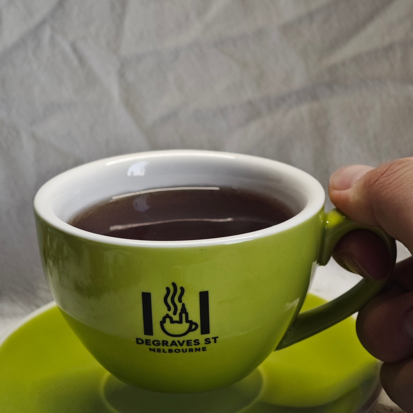 Custom Coffee Cup and Saucer Set, Personalized Cafe-Style Mugs, Branded Corporate Gift, Durable Logo Drinkware