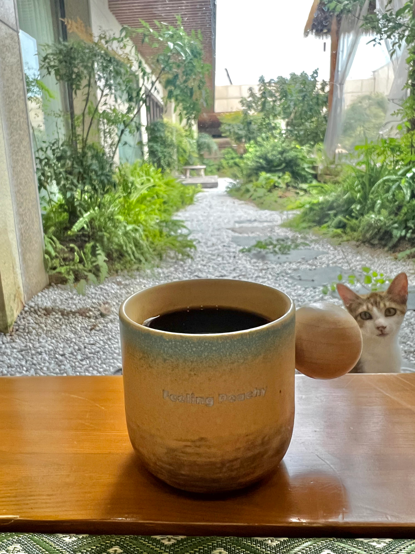 Personalized Stoneware Tumbler, Rustic Two-Tone Pottery Cup