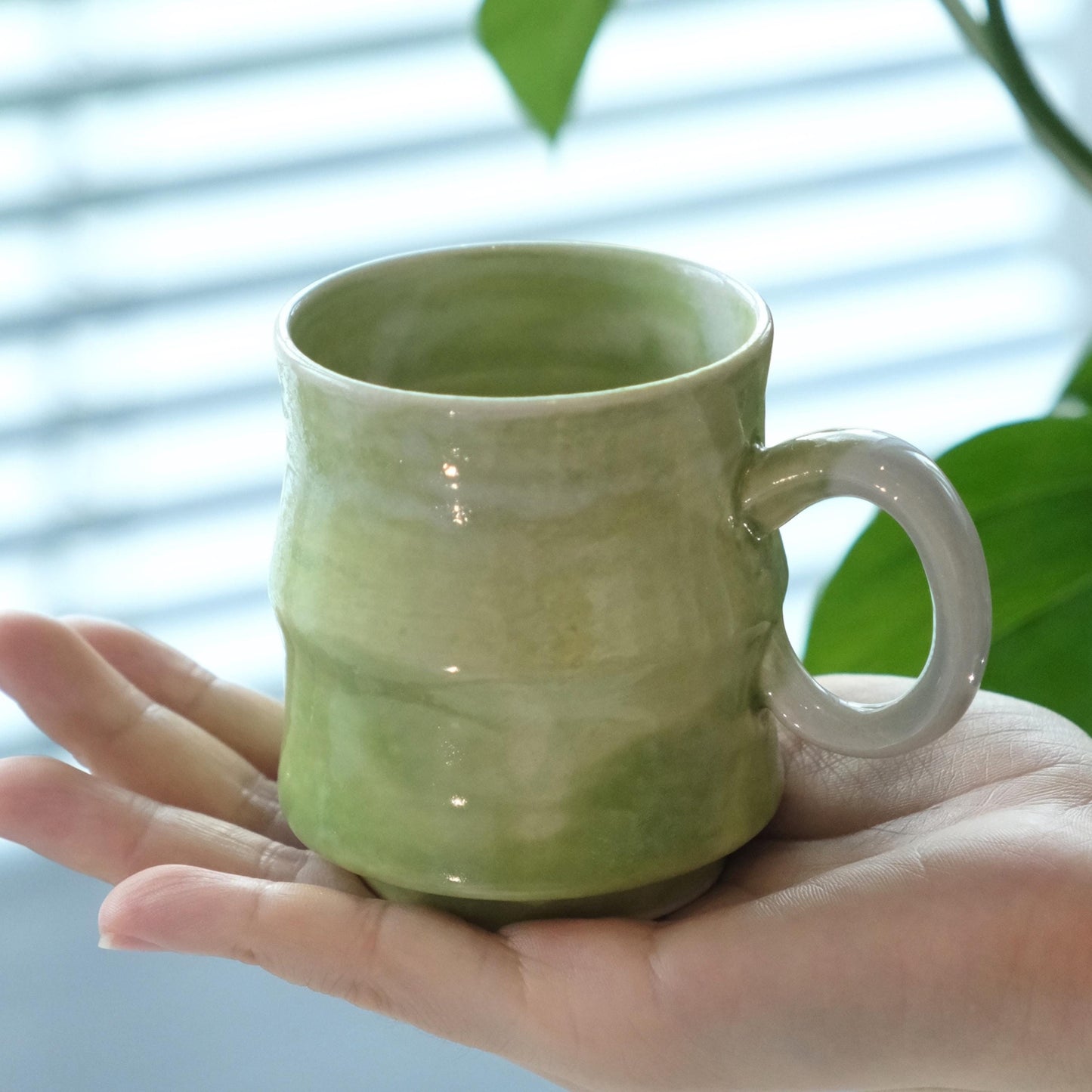 Sage Green Handmade Matcha Cup